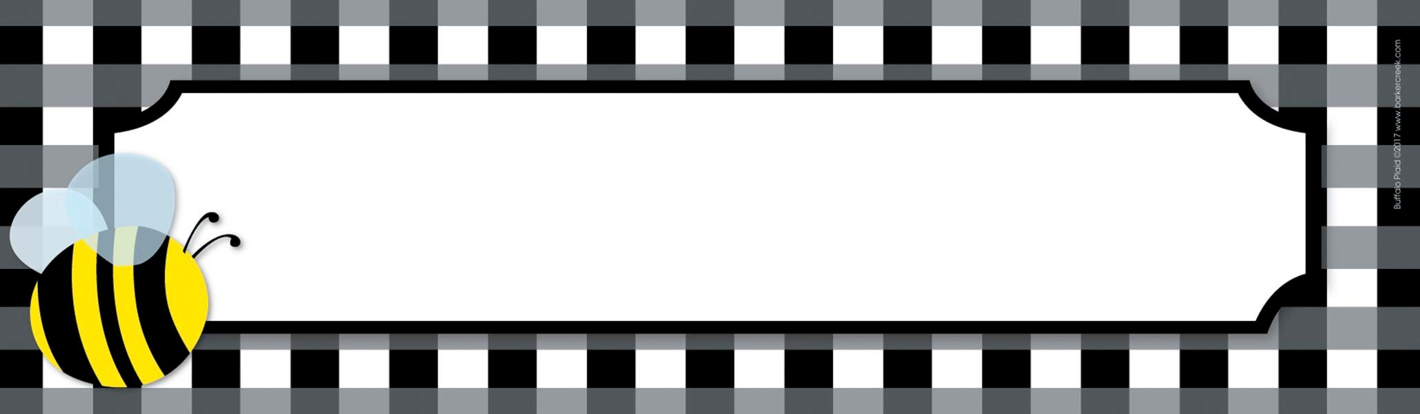 Barker Creek Name Plates, Buffalo Plaid and Wide Stripes, Pack of 36, Item Number 1569890